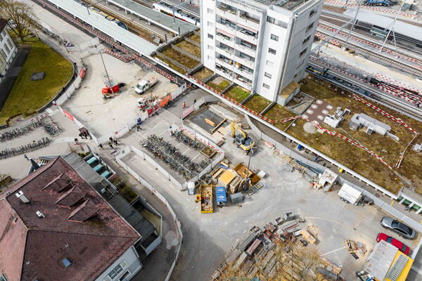 Gleisumbau Bahnhof Langenthal – Stand März 2025