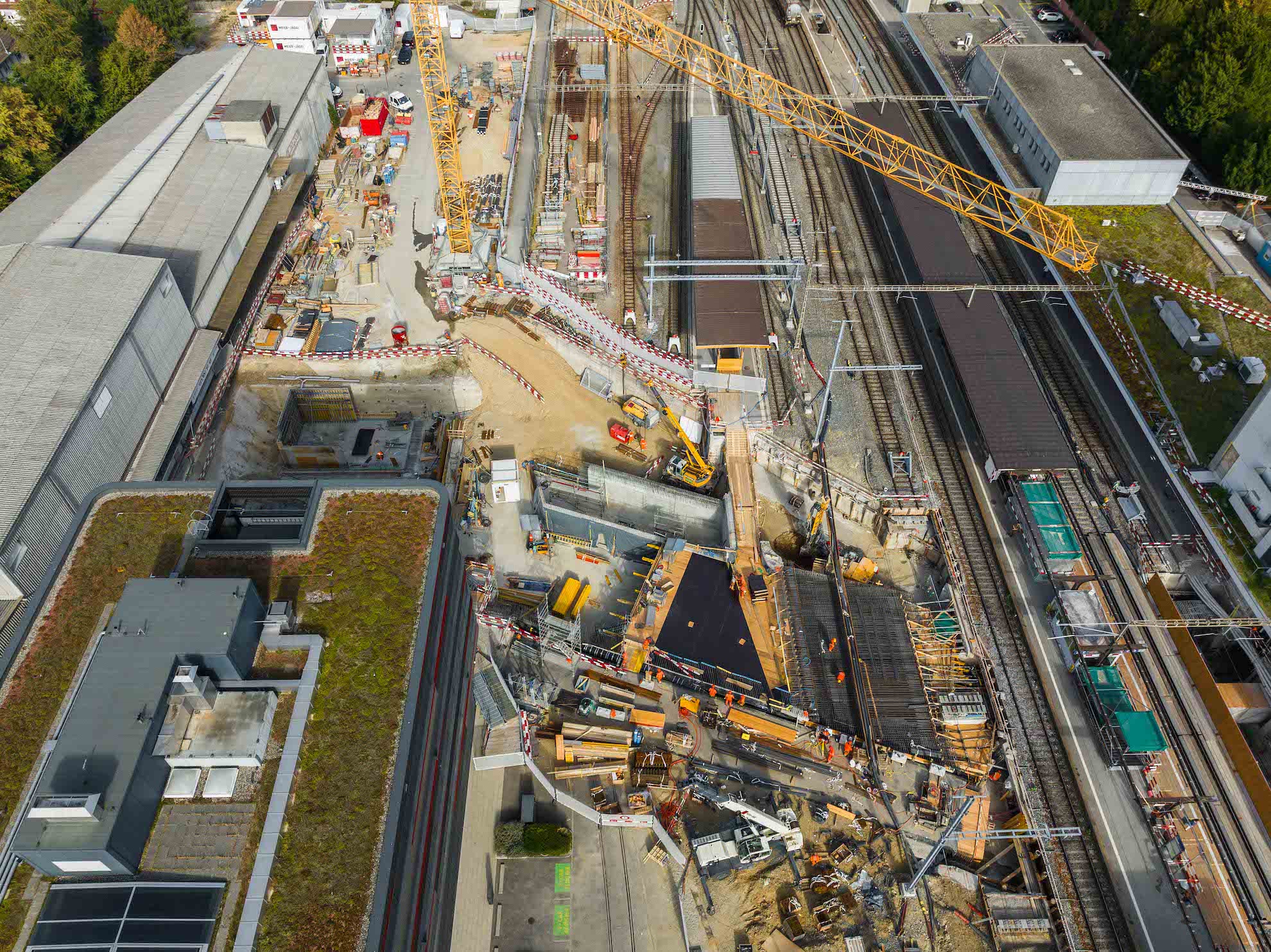 Ansicht Baustelle Umbau Bahnhof Langenthal